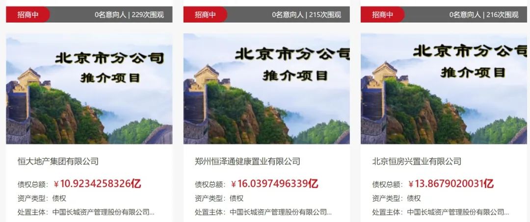 113亿元！“恒大(🕶)系(🔜)”超大资产包出售